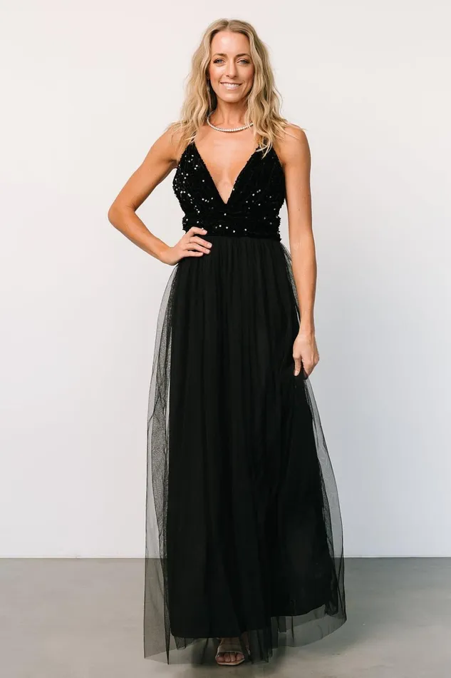 Baltic Born Embellished and Sequined Revel Sequin Maxi Dress Black 8211 Women Baltic Born Embellished and Sequined Revel Sequin Maxi Dress Black 8211 Women