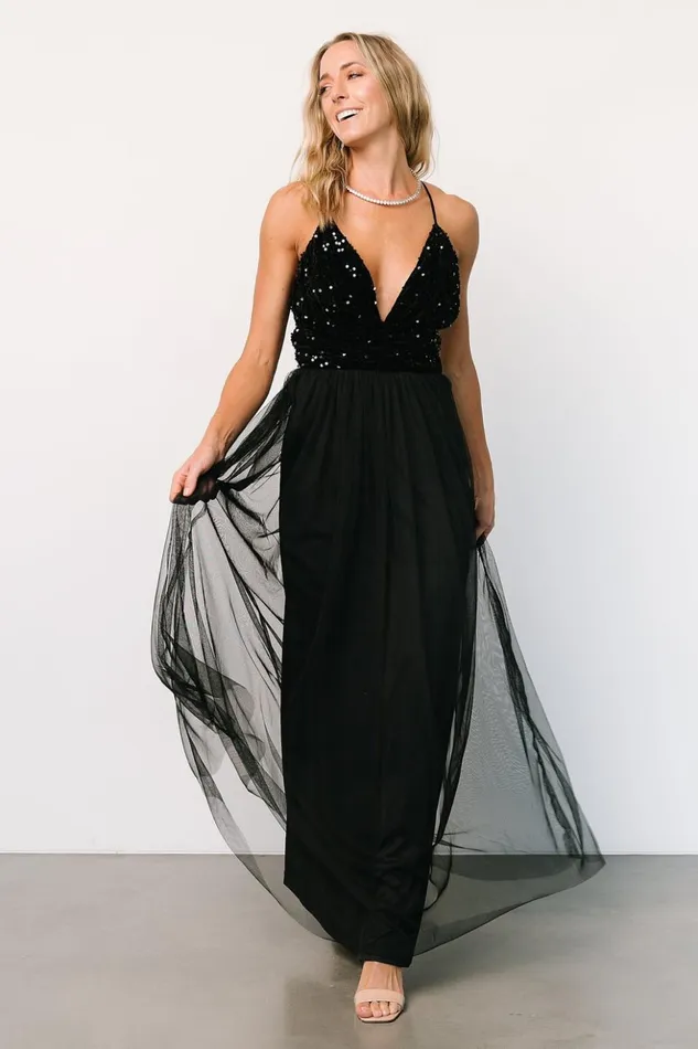 Baltic Born Embellished and Sequined Revel Sequin Maxi Dress Black 8211 Women Baltic Born Embellished and Sequined Revel Sequin Maxi Dress Black 8211 Women