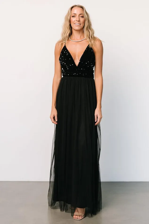 Baltic Born Embellished and Sequined Revel Sequin Maxi Dress Black 8211 Women Baltic Born Embellished and Sequined Revel Sequin Maxi Dress Black 8211 Women