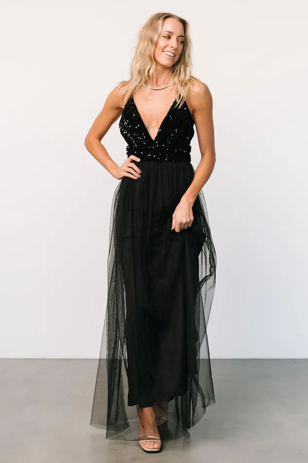 Baltic Born Embellished and Sequined Revel Sequin Maxi Dress Black 8211 Women Baltic Born Embellished and Sequined Revel Sequin Maxi Dress Black 8211 Women