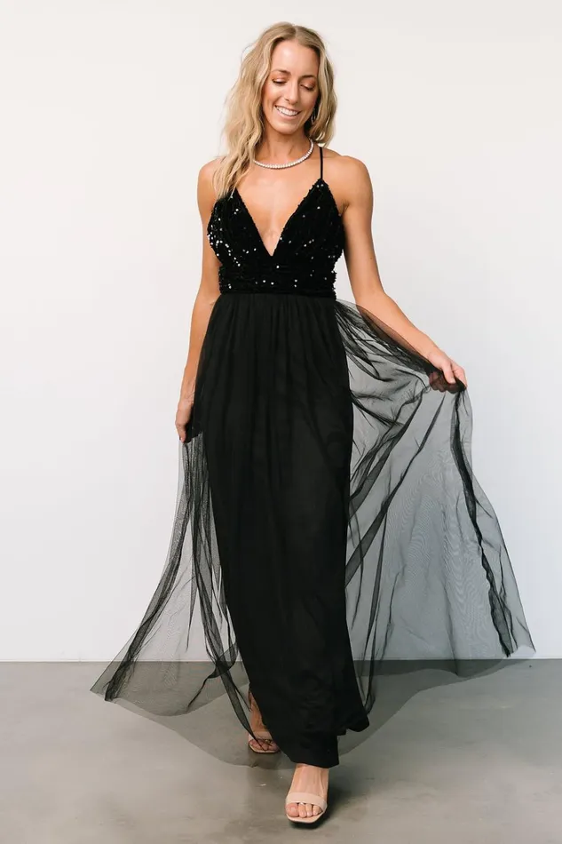 Baltic Born Embellished and Sequined Revel Sequin Maxi Dress Black 8211 Women Baltic Born Embellished and Sequined Revel Sequin Maxi Dress Black 8211 Women