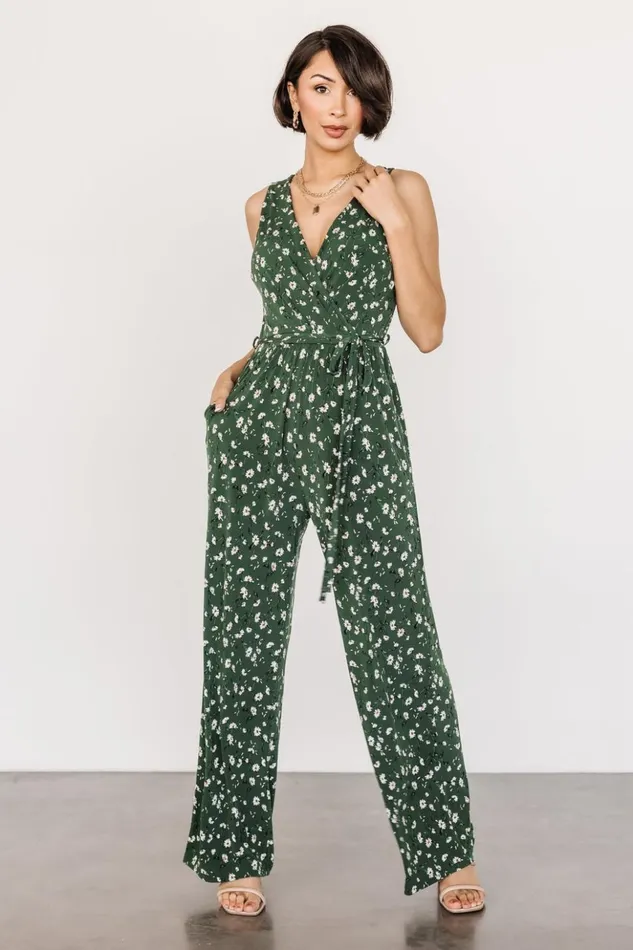 Baltic Born Jumpsuits and Rompers Ashlyn Jumpsuit Green Floral 8211 Women Baltic Born Jumpsuits and Rompers Ashlyn Jumpsuit Green Floral 8211 Women