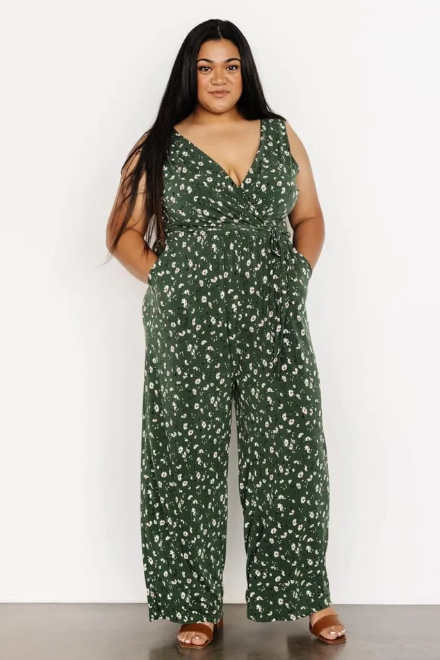 Baltic Born Jumpsuits and Rompers Ashlyn Jumpsuit Green Floral 8211 Women Baltic Born Jumpsuits and Rompers Ashlyn Jumpsuit Green Floral 8211 Women