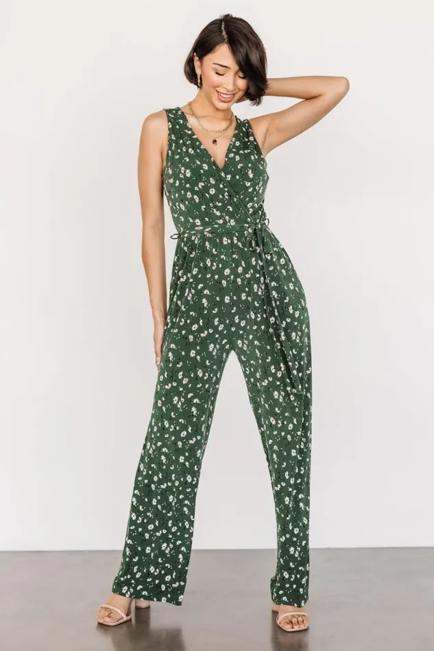 Baltic Born Jumpsuits and Rompers Ashlyn Jumpsuit Green Floral 8211 Women Baltic Born Jumpsuits and Rompers Ashlyn Jumpsuit Green Floral 8211 Women