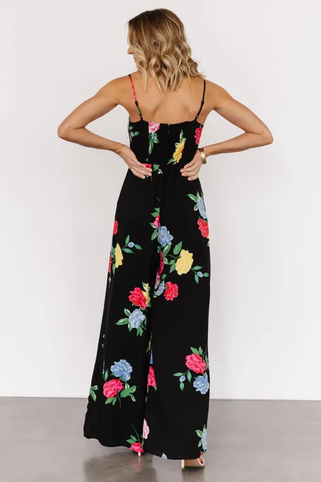 Baltic Born Jumpsuits and Rompers Brooklyn Wide Leg Jumpsuit Black Floral 8211 Women Baltic Born Jumpsuits and Rompers Brooklyn Wide Leg Jumpsuit Black Floral 8211 Women