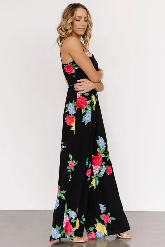Baltic Born Jumpsuits and Rompers Brooklyn Wide Leg Jumpsuit Black Floral 8211 Women Baltic Born Jumpsuits and Rompers Brooklyn Wide Leg Jumpsuit Black Floral 8211 Women