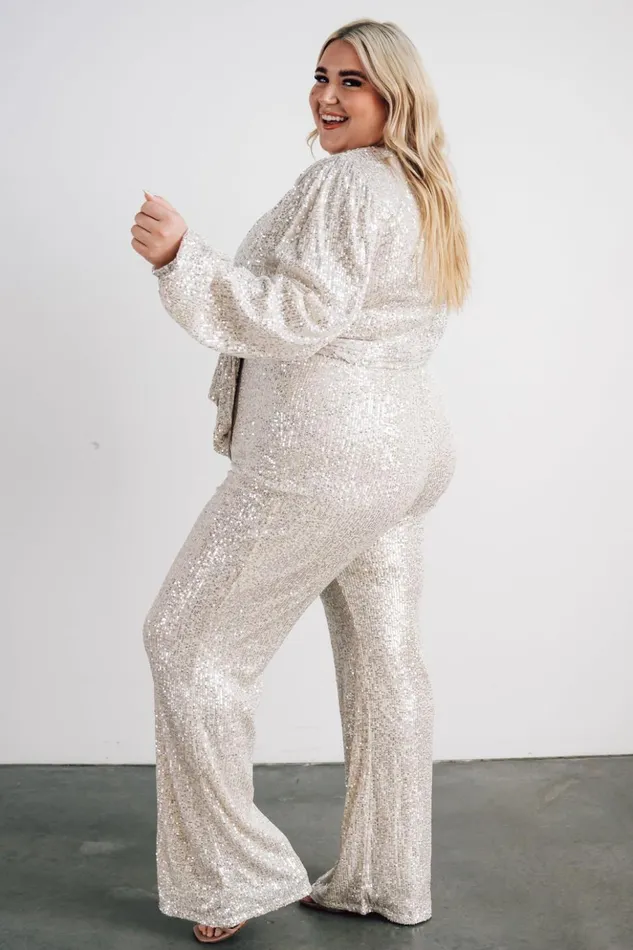 Baltic Born Jumpsuits and Rompers Brussels Sequin Jumpsuit Cream 8211 Women