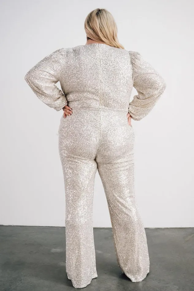 Baltic Born Jumpsuits and Rompers Brussels Sequin Jumpsuit Cream 8211 Women