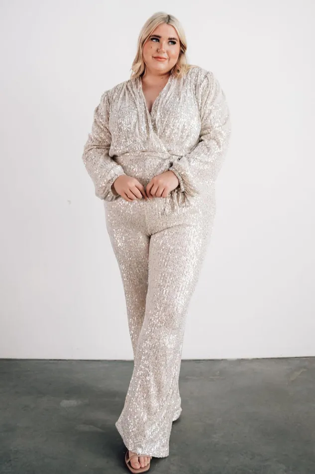 Baltic Born Jumpsuits and Rompers Brussels Sequin Jumpsuit Cream 8211 Women