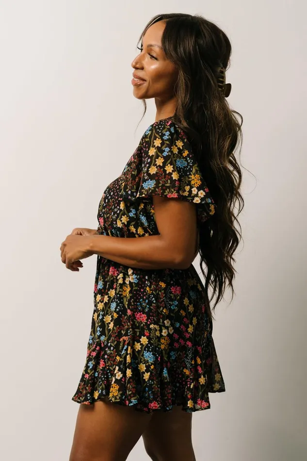 Baltic Born Jumpsuits and Rompers Candy Romper Black Floral 8211 Women Baltic Born Jumpsuits and Rompers Candy Romper Black Floral 8211 Women