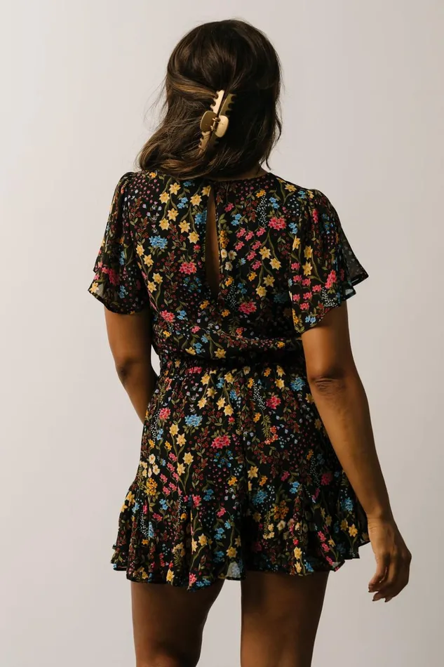 Baltic Born Jumpsuits and Rompers Candy Romper Black Floral 8211 Women Baltic Born Jumpsuits and Rompers Candy Romper Black Floral 8211 Women