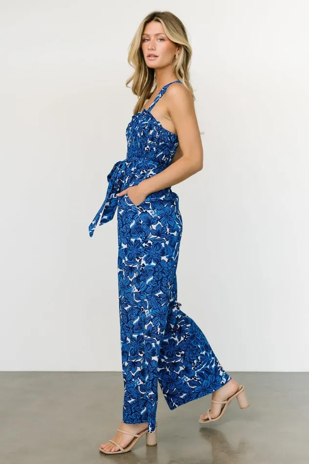 Baltic Born Jumpsuits and Rompers Chrissy Tank Jumpsuit Blue Multi Print 8211 Women Baltic Born Jumpsuits and Rompers Chrissy Tank Jumpsuit Blue Multi Print 8211 Women