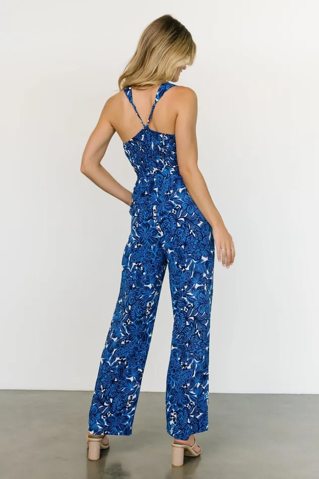Baltic Born Jumpsuits and Rompers Chrissy Tank Jumpsuit Blue Multi Print 8211 Women Baltic Born Jumpsuits and Rompers Chrissy Tank Jumpsuit Blue Multi Print 8211 Women