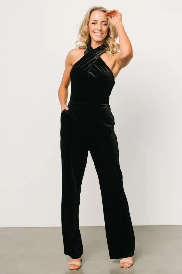 Baltic Born Jumpsuits and Rompers Cleopatra Velvet Jumpsuit Black 8211 Women Baltic Born Jumpsuits and Rompers Cleopatra Velvet Jumpsuit Black 8211 Women