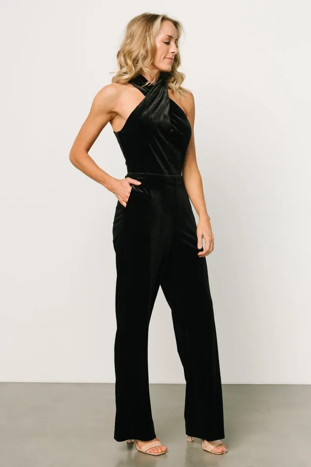 Baltic Born Jumpsuits and Rompers Cleopatra Velvet Jumpsuit Black 8211 Women Baltic Born Jumpsuits and Rompers Cleopatra Velvet Jumpsuit Black 8211 Women