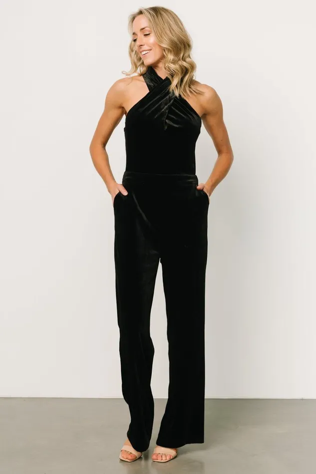 Baltic Born Jumpsuits and Rompers Cleopatra Velvet Jumpsuit Black 8211 Women Baltic Born Jumpsuits and Rompers Cleopatra Velvet Jumpsuit Black 8211 Women