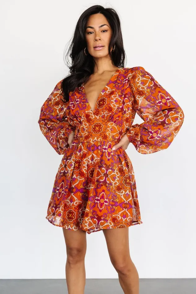 Baltic Born Jumpsuits and Rompers Colima Romper Rust Multi 8211 Women Baltic Born Jumpsuits and Rompers Colima Romper Rust Multi 8211 Women