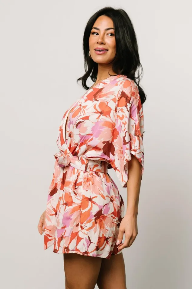 Baltic Born Jumpsuits and Rompers Ellis Romper Rust Pink Floral 8211 Women Baltic Born Jumpsuits and Rompers Ellis Romper Rust Pink Floral 8211 Women