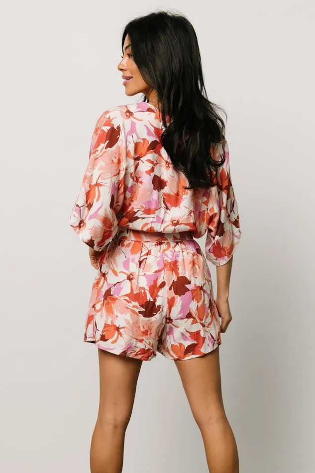 Baltic Born Jumpsuits and Rompers Ellis Romper Rust Pink Floral 8211 Women Baltic Born Jumpsuits and Rompers Ellis Romper Rust Pink Floral 8211 Women