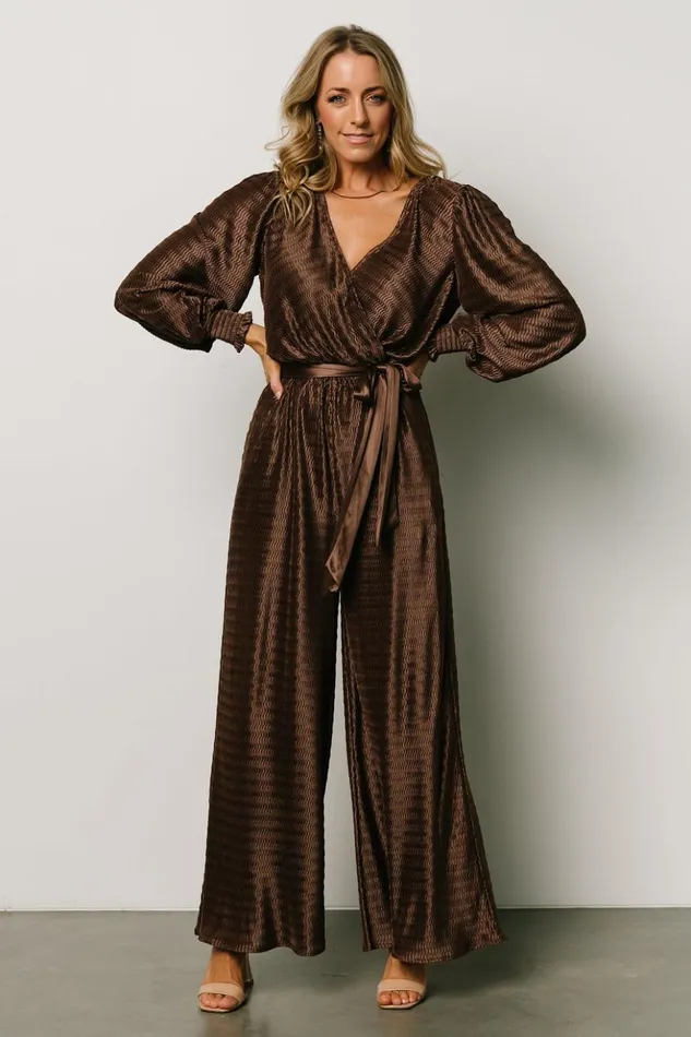 Baltic Born Jumpsuits and Rompers Gabriel Jumpsuit Brown 8211 Women Baltic Born Jumpsuits and Rompers Gabriel Jumpsuit Brown 8211 Women