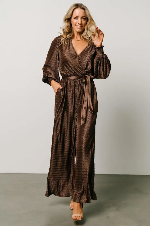 Baltic Born Jumpsuits and Rompers Gabriel Jumpsuit Brown 8211 Women Baltic Born Jumpsuits and Rompers Gabriel Jumpsuit Brown 8211 Women