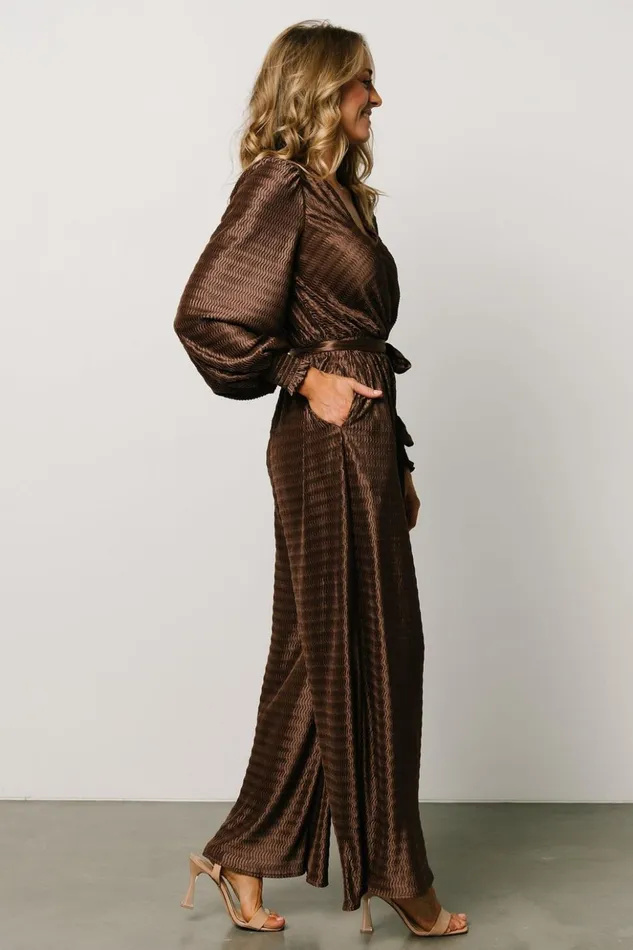 Baltic Born Jumpsuits and Rompers Gabriel Jumpsuit Brown 8211 Women Baltic Born Jumpsuits and Rompers Gabriel Jumpsuit Brown 8211 Women