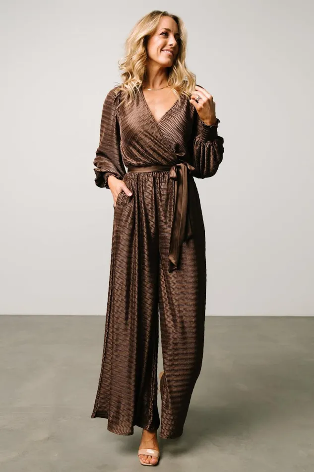 Baltic Born Jumpsuits and Rompers Gabriel Jumpsuit Brown 8211 Women Baltic Born Jumpsuits and Rompers Gabriel Jumpsuit Brown 8211 Women