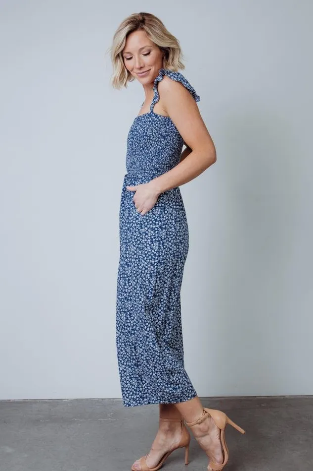 Baltic Born Jumpsuits and Rompers Hadley Smocked Jumpsuit Navy 8211 Women Baltic Born Jumpsuits and Rompers Hadley Smocked Jumpsuit Navy 8211 Women