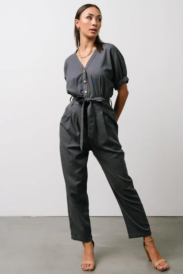 Baltic Born Jumpsuits and Rompers Heidi Jumpsuit Dark Slate 8211 Women