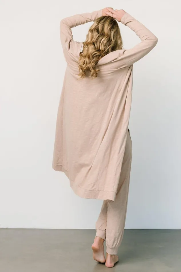 Baltic Born Jumpsuits and Rompers Janae Jumpsuit Cardigan Set Oatmeal 8211 Women