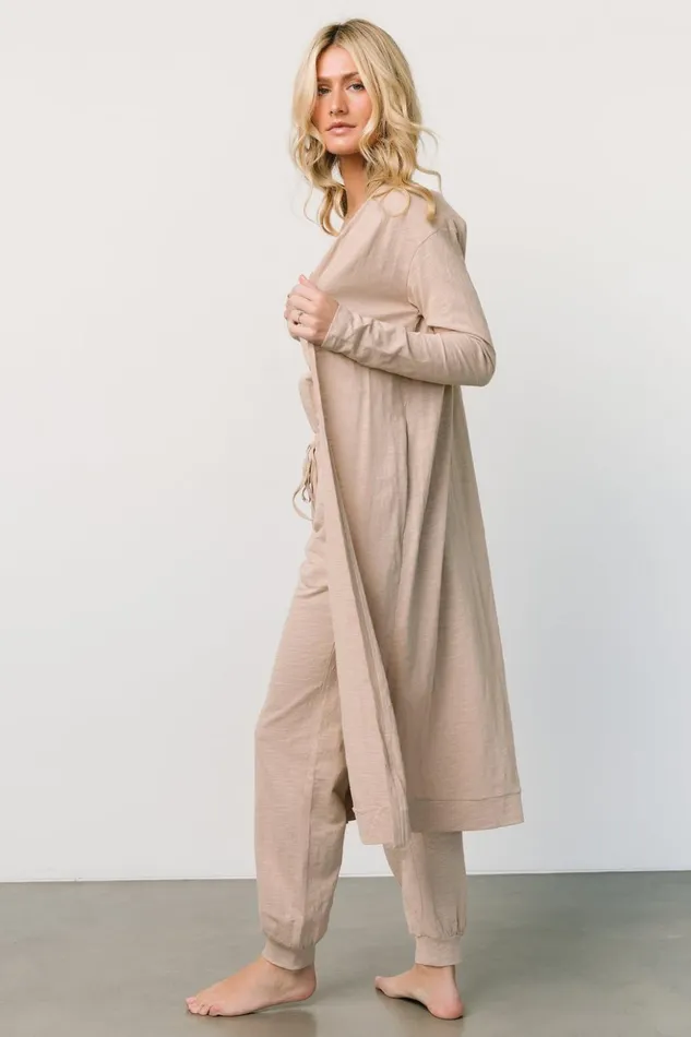 Baltic Born Jumpsuits and Rompers Janae Jumpsuit Cardigan Set Oatmeal 8211 Women