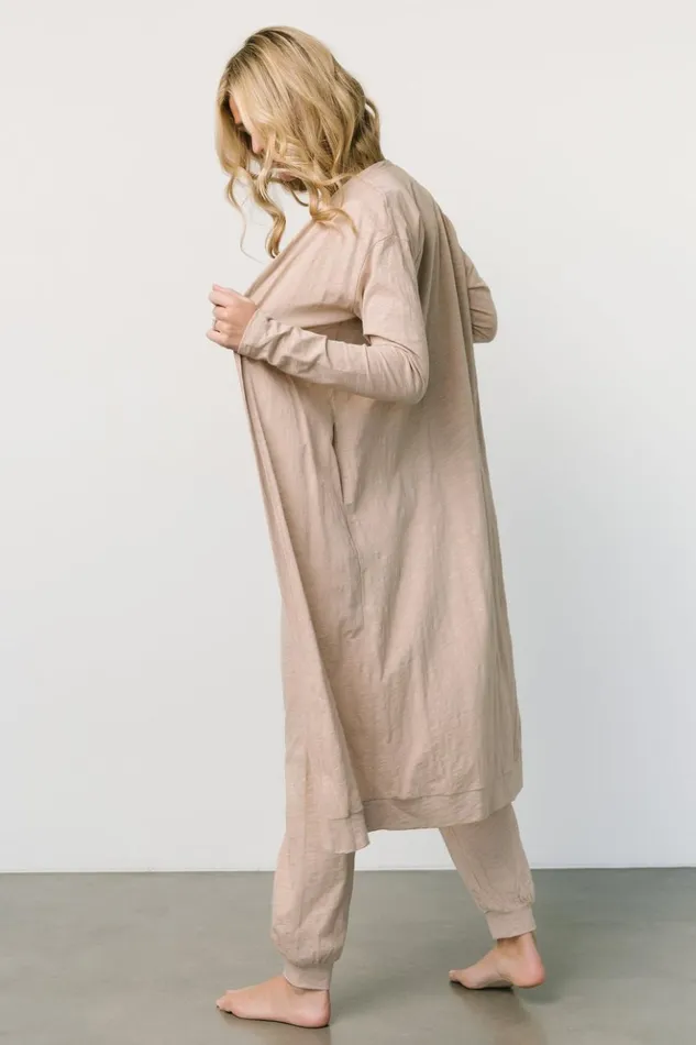 Baltic Born Jumpsuits and Rompers Janae Jumpsuit Cardigan Set Oatmeal 8211 Women
