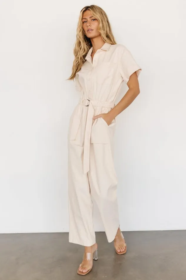 Baltic Born Jumpsuits and Rompers Newport Jumpsuit Cream 8211 Women Baltic Born Jumpsuits and Rompers Newport Jumpsuit Cream 8211 Women