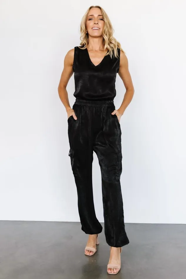 Baltic Born Jumpsuits and Rompers Nichols Sleeveless Jumpsuit Black 8211 Women