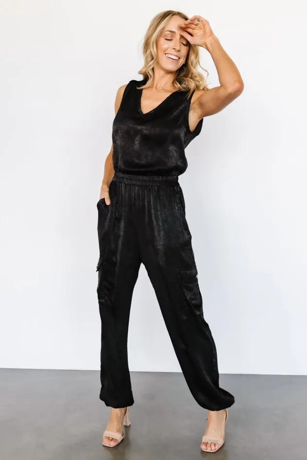 Baltic Born Jumpsuits and Rompers Nichols Sleeveless Jumpsuit Black 8211 Women Baltic Born Jumpsuits and Rompers Nichols Sleeveless Jumpsuit Black 8211 Women