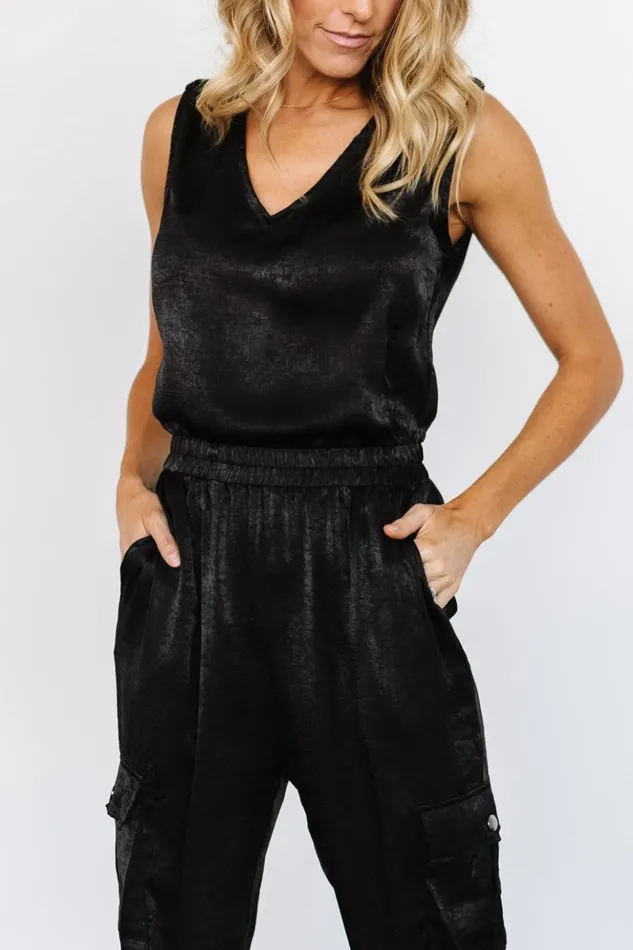 Baltic Born Jumpsuits and Rompers Nichols Sleeveless Jumpsuit Black 8211 Women Baltic Born Jumpsuits and Rompers Nichols Sleeveless Jumpsuit Black 8211 Women