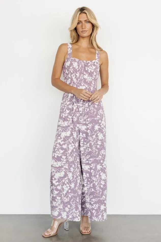 Baltic Born Jumpsuits and Rompers Palisades Tank Jumpsuit Lavender Print 8211 Women Baltic Born Jumpsuits and Rompers Palisades Tank Jumpsuit Lavender Print 8211 Women