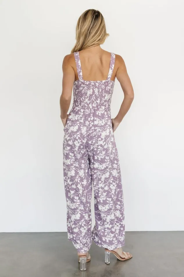 Baltic Born Jumpsuits and Rompers Palisades Tank Jumpsuit Lavender Print 8211 Women Baltic Born Jumpsuits and Rompers Palisades Tank Jumpsuit Lavender Print 8211 Women