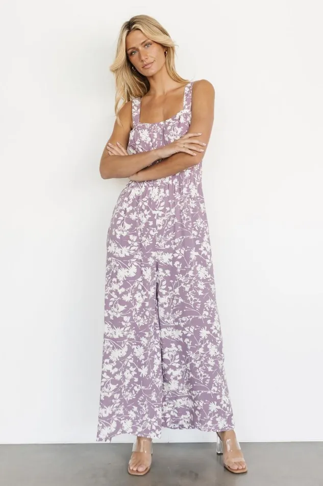 Baltic Born Jumpsuits and Rompers Palisades Tank Jumpsuit Lavender Print 8211 Women Baltic Born Jumpsuits and Rompers Palisades Tank Jumpsuit Lavender Print 8211 Women
