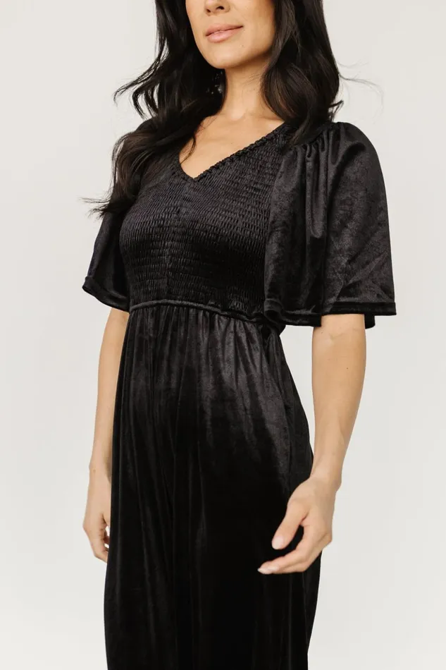 Baltic Born Jumpsuits and Rompers Regent Velvet Jumpsuit Black 8211 Women Baltic Born Jumpsuits and Rompers Regent Velvet Jumpsuit Black 8211 Women