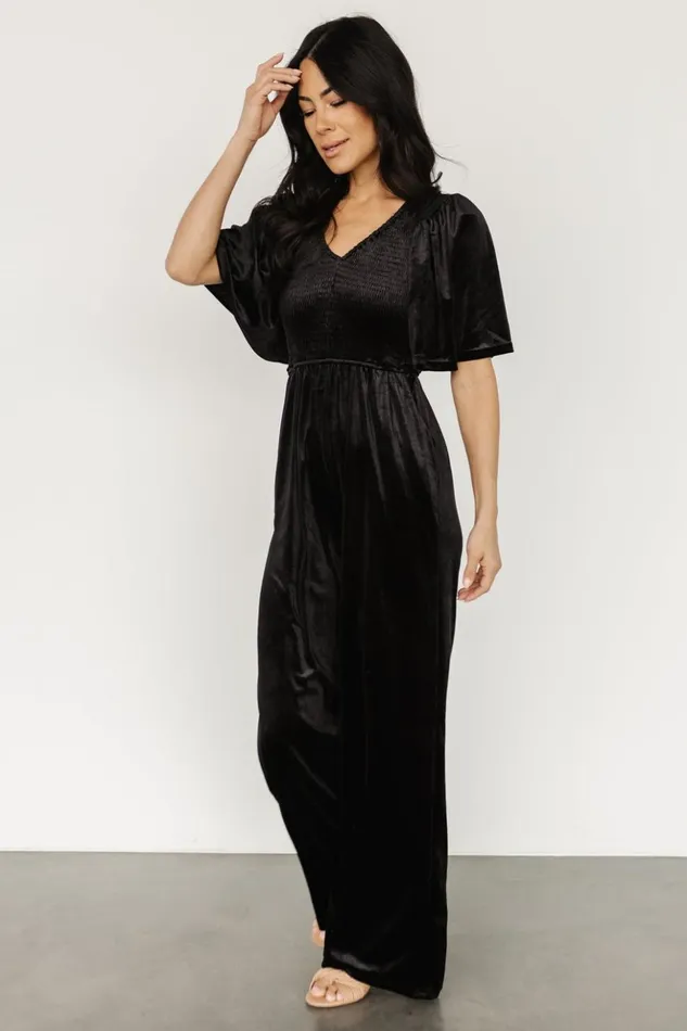 Baltic Born Jumpsuits and Rompers Regent Velvet Jumpsuit Black 8211 Women Baltic Born Jumpsuits and Rompers Regent Velvet Jumpsuit Black 8211 Women