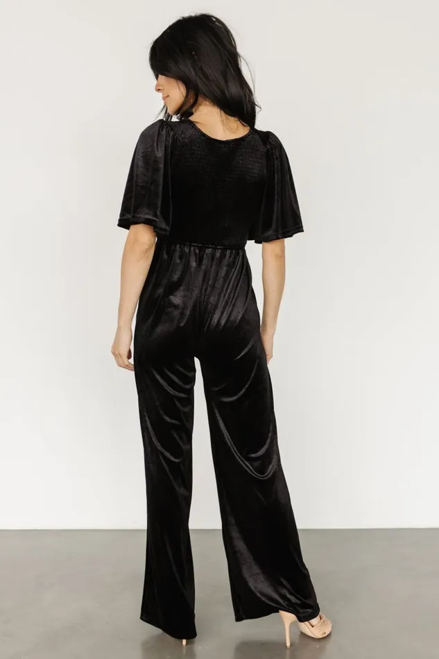 Baltic Born Jumpsuits and Rompers Regent Velvet Jumpsuit Black 8211 Women Baltic Born Jumpsuits and Rompers Regent Velvet Jumpsuit Black 8211 Women