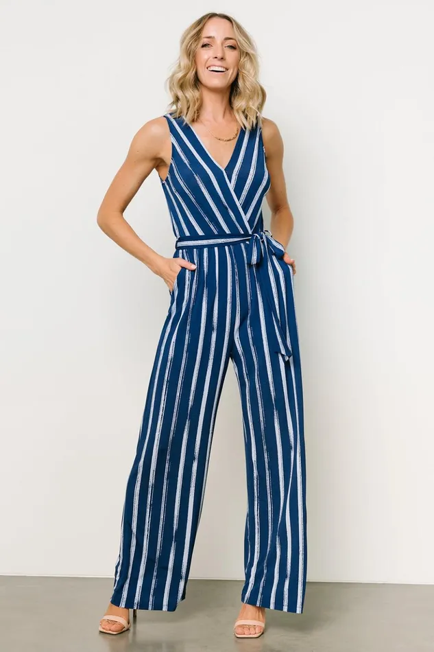 Baltic Born Jumpsuits and Rompers Reya Tank Jumpsuit Blue Stripe 8211 Women Baltic Born Jumpsuits and Rompers Reya Tank Jumpsuit Blue Stripe 8211 Women