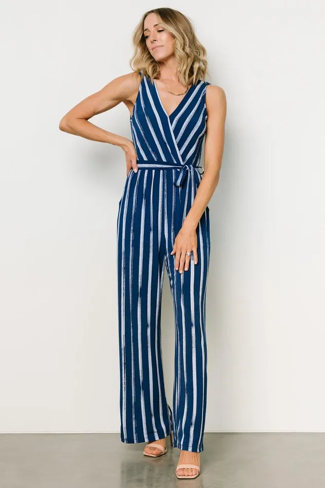 Baltic Born Jumpsuits and Rompers Reya Tank Jumpsuit Blue Stripe 8211 Women Baltic Born Jumpsuits and Rompers Reya Tank Jumpsuit Blue Stripe 8211 Women