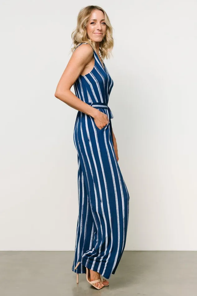 Baltic Born Jumpsuits and Rompers Reya Tank Jumpsuit Blue Stripe 8211 Women Baltic Born Jumpsuits and Rompers Reya Tank Jumpsuit Blue Stripe 8211 Women