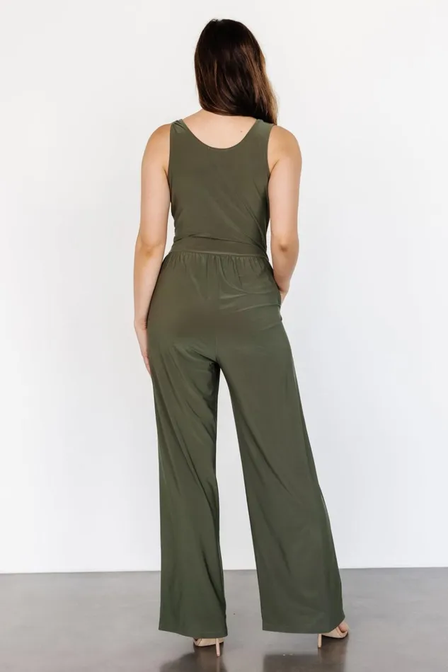 Baltic Born Jumpsuits and Rompers Rudie Sleeveless Jumpsuit Olive 8211 Women Baltic Born Jumpsuits and Rompers Rudie Sleeveless Jumpsuit Olive 8211 Women