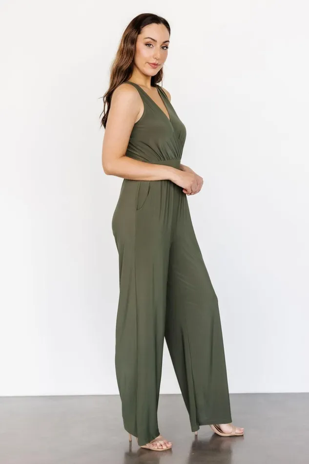 Baltic Born Jumpsuits and Rompers Rudie Sleeveless Jumpsuit Olive 8211 Women Baltic Born Jumpsuits and Rompers Rudie Sleeveless Jumpsuit Olive 8211 Women