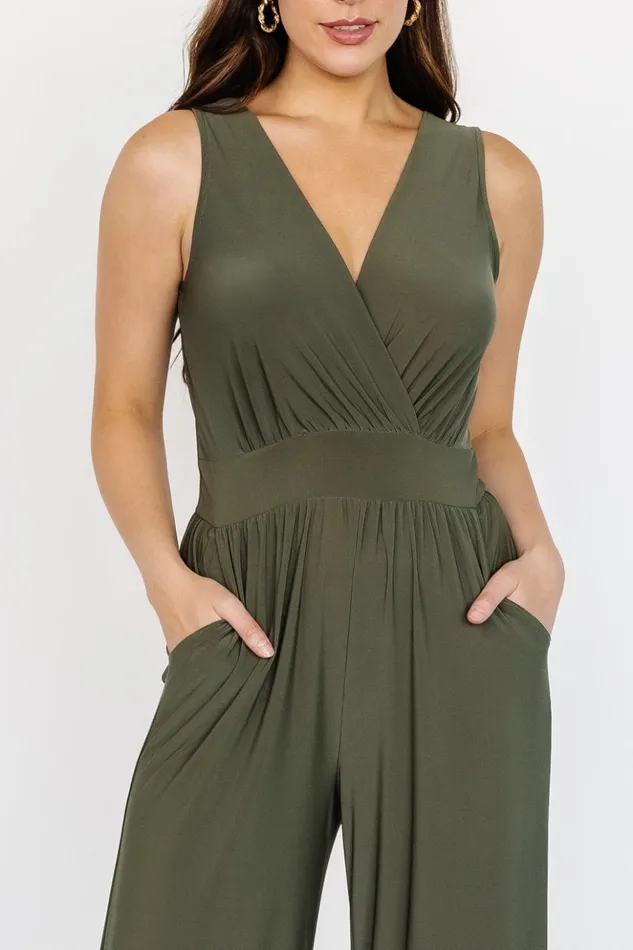 Baltic Born Jumpsuits and Rompers Rudie Sleeveless Jumpsuit Olive 8211 Women Baltic Born Jumpsuits and Rompers Rudie Sleeveless Jumpsuit Olive 8211 Women