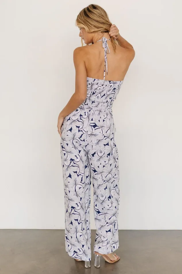 Baltic Born Jumpsuits and Rompers Santa Ana Halter Jumpsuit Navy White 8211 Women Baltic Born Jumpsuits and Rompers Santa Ana Halter Jumpsuit Navy White 8211 Women