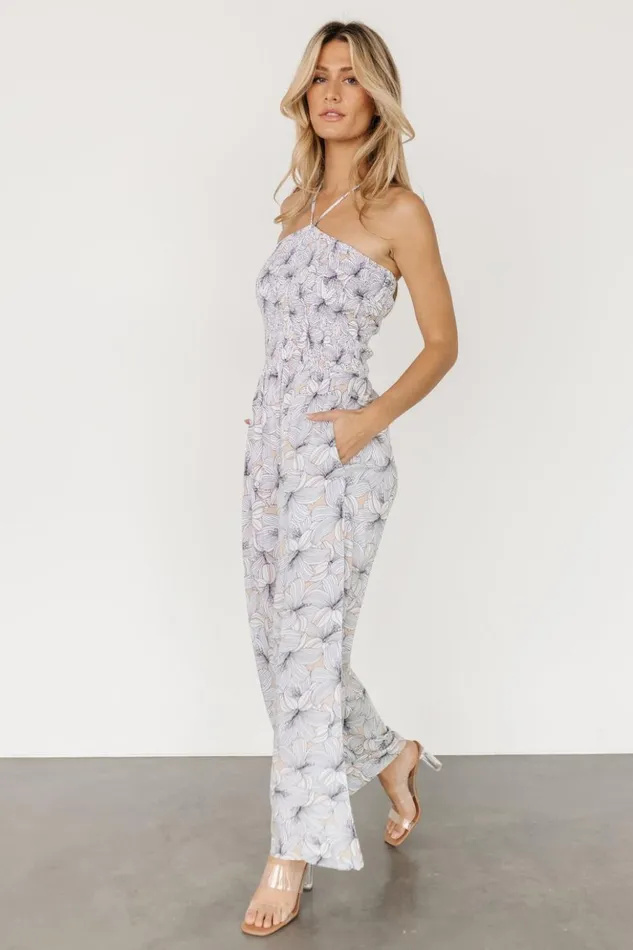 Baltic Born Jumpsuits and Rompers Santa Ana Halter Jumpsuit Taupe White 8211 Women Baltic Born Jumpsuits and Rompers Santa Ana Halter Jumpsuit Taupe White 8211 Women